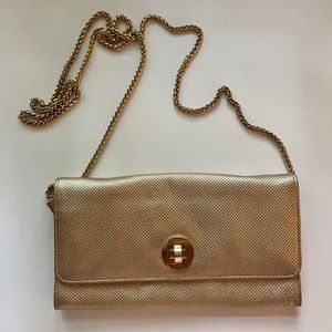 EUC - Gold Crossbody Saks Fifth Avenue